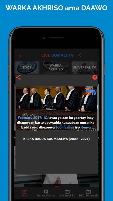 Tangkapan layar Live Somali TV
