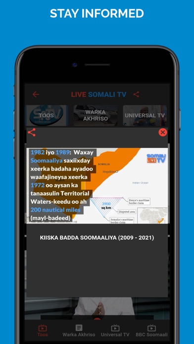 Tangkapan layar Live Somali TV