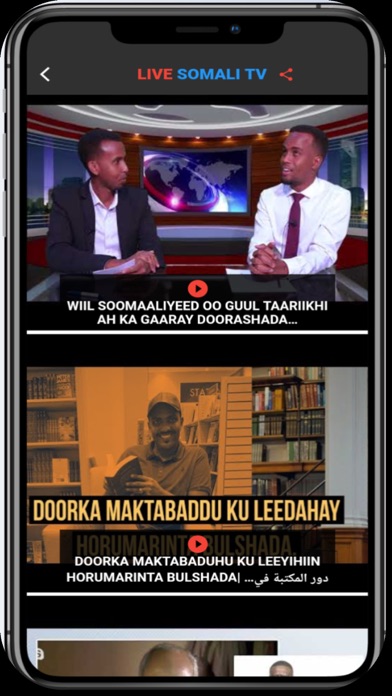 Tangkapan layar Live Somali TV