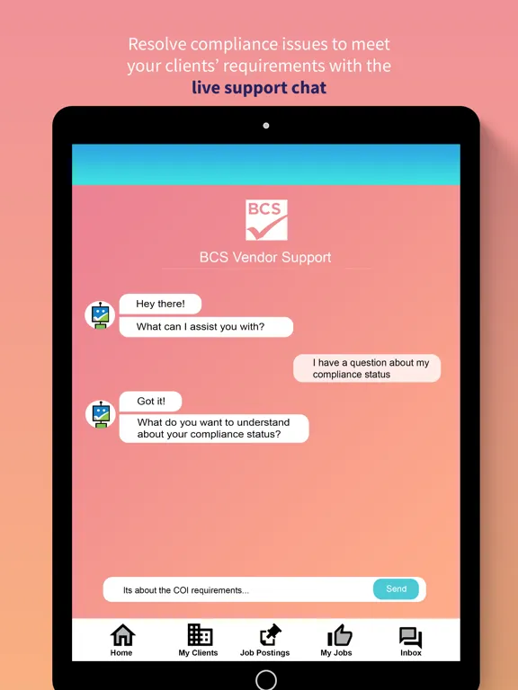 BCS-Connect iPad 应用截图