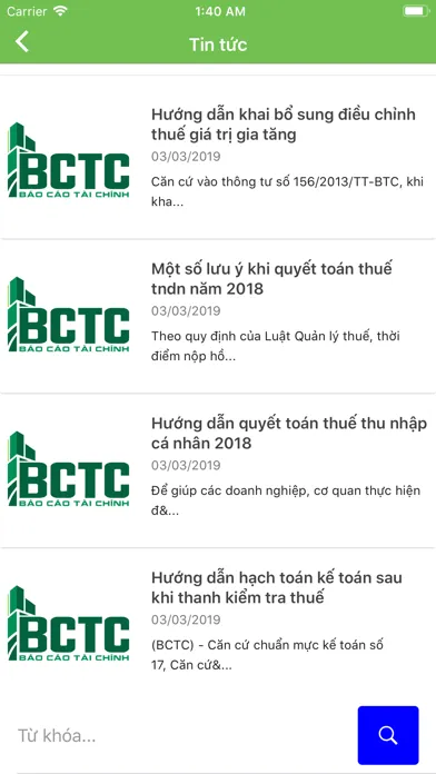 Báo Cáo Tài Chính - BCTC 스크린샷