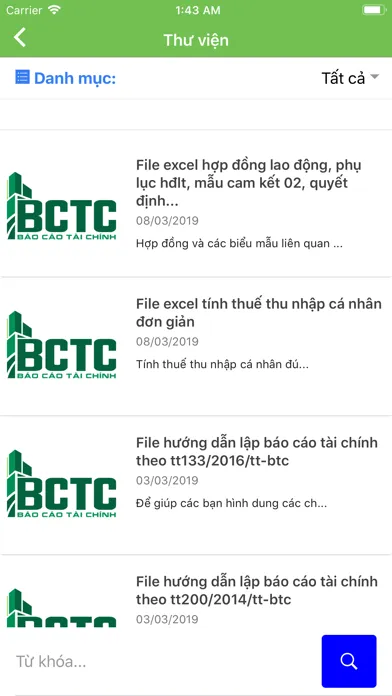 Báo Cáo Tài Chính - BCTC 스크린샷