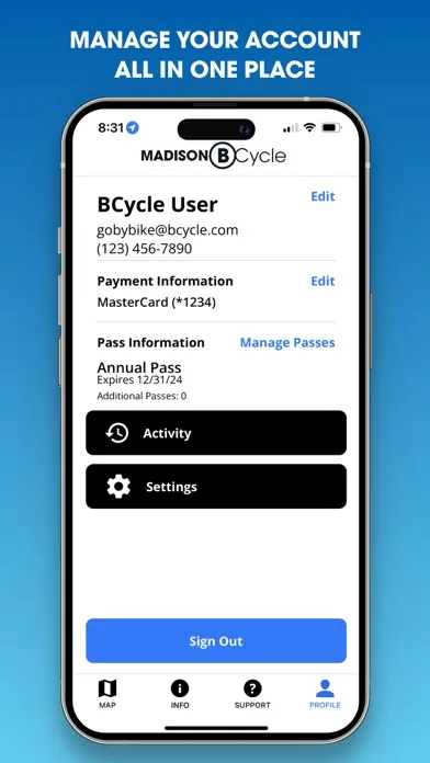 BCycle سکرین شاٹس