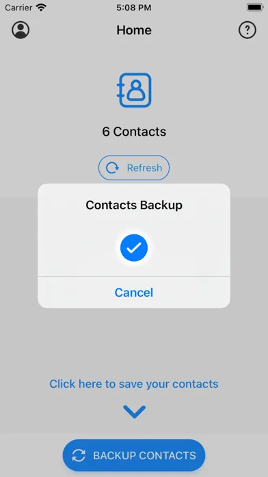 Contacts Backup & Restore Plus स्क्रीनशॉट