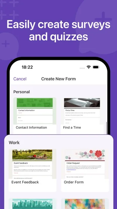 Forms for Google Docs Screenshots
