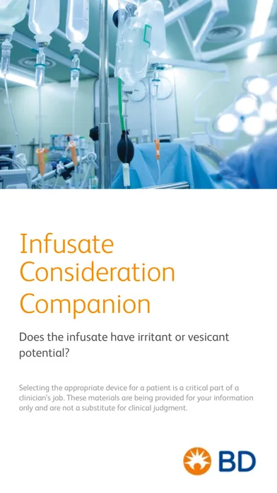 BD Infusate Companion سکرین شاٹس