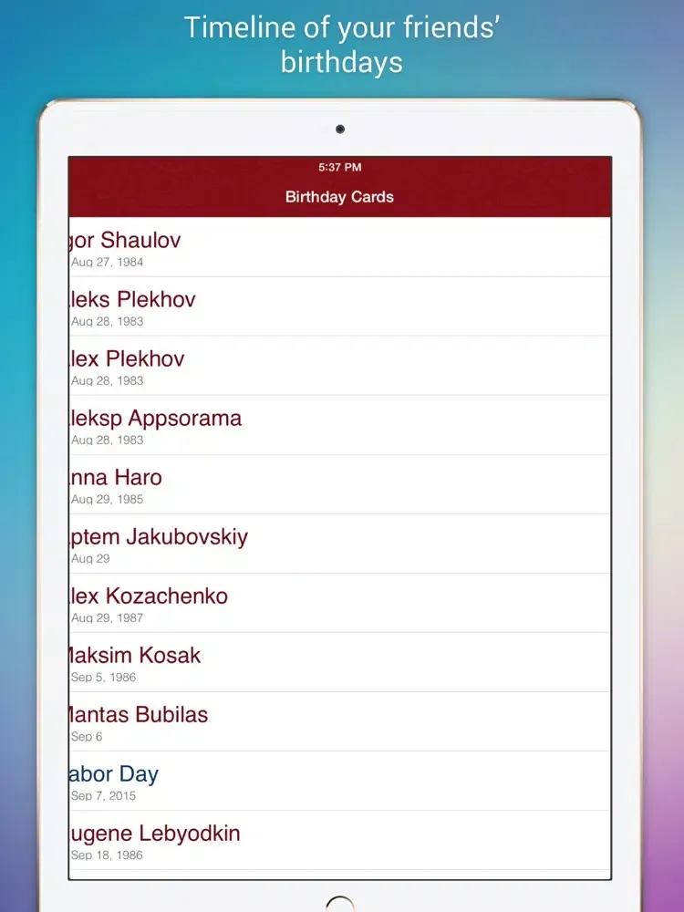 صور Birthday Cards & Greetings iPad 