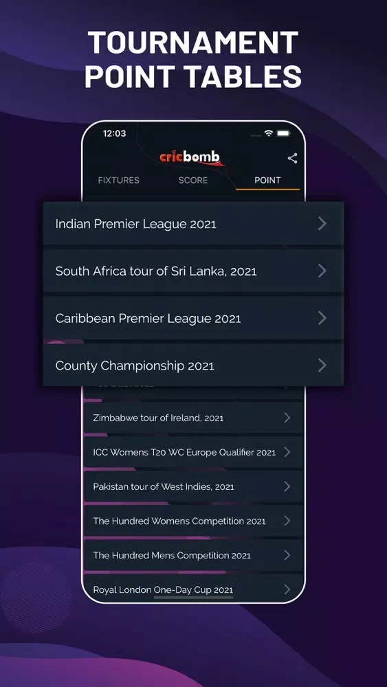 Capturas de pantalla de CricBomb - Cricket Live TV