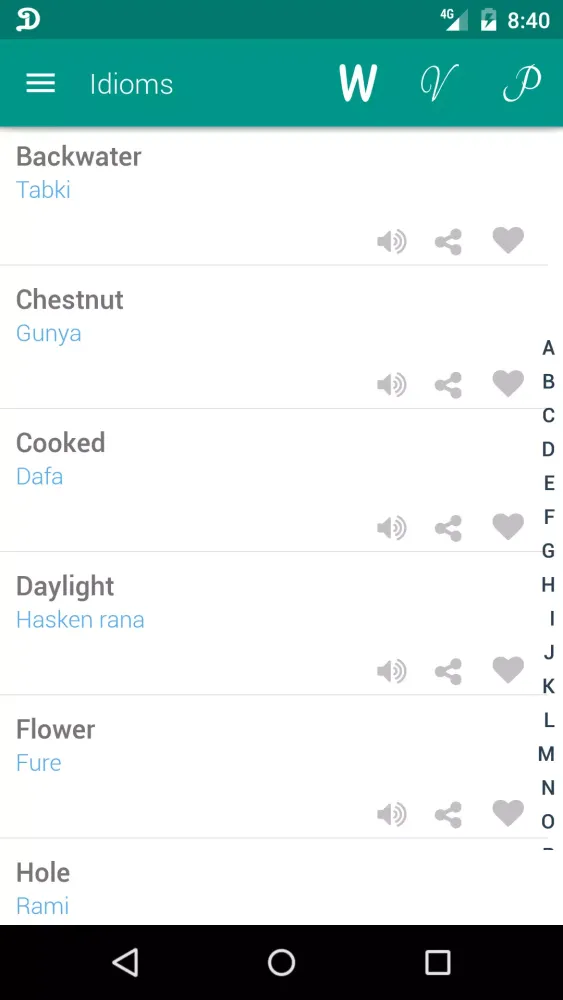 Ảnh chụp màn hình của Verb Hausa