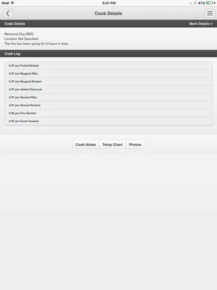 Ảnh chụp màn hình của The Pit Pal BBQ App iPad 