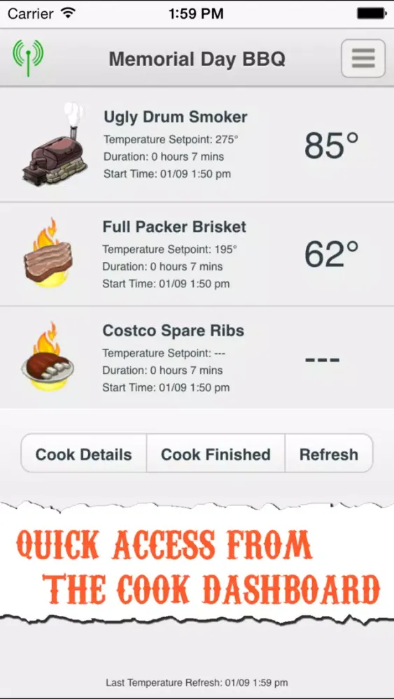 Ảnh chụp màn hình của The Pit Pal BBQ App