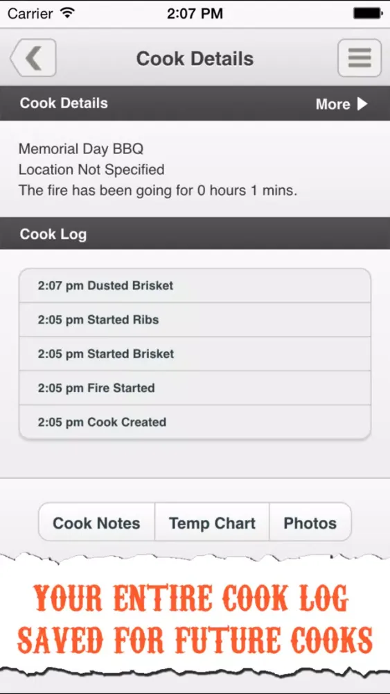 Ảnh chụp màn hình của The Pit Pal BBQ App