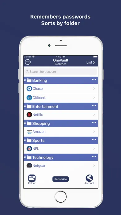 OneVault Password Manager スクリーンショット