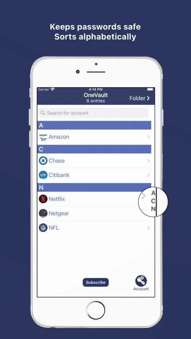 OneVault Password Manager スクリーンショット