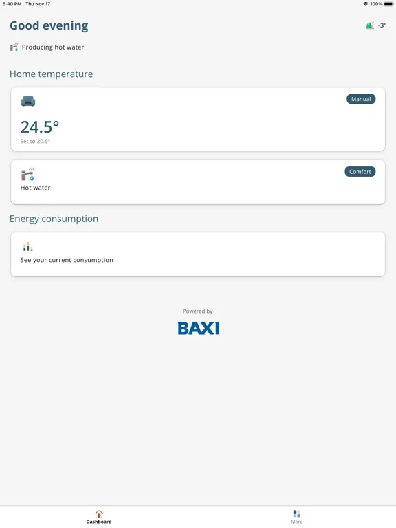 Capturas de tela do My Baxi iPad 