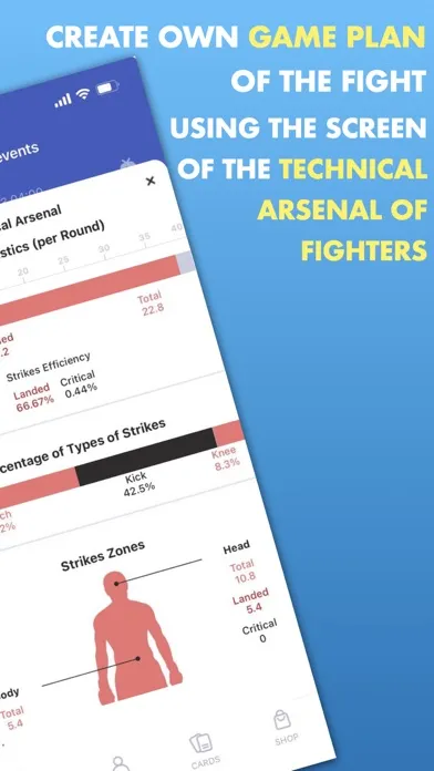 Ảnh chụp màn hình của Stats Fight: MMA Picks & Score