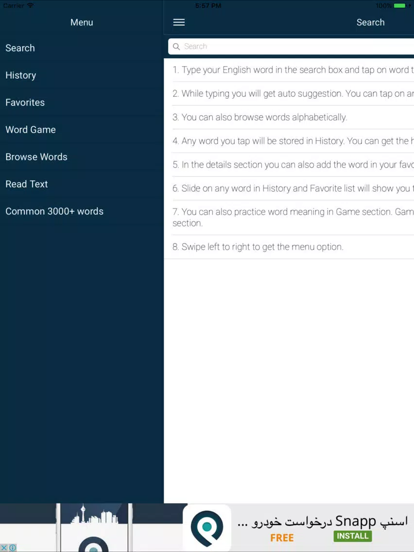Ảnh chụp màn hình của English : Estonian Dictionary iPad 