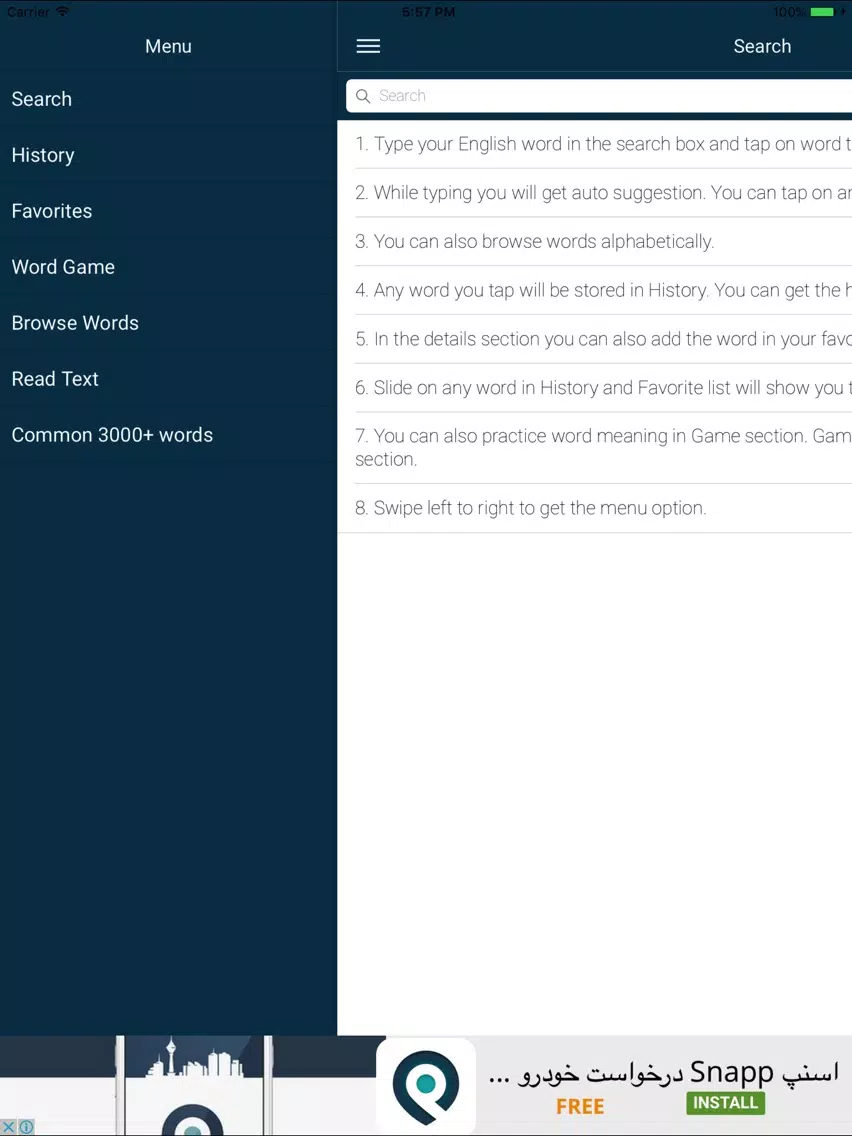 English : Maltese Dictionary iPad  스크린샷