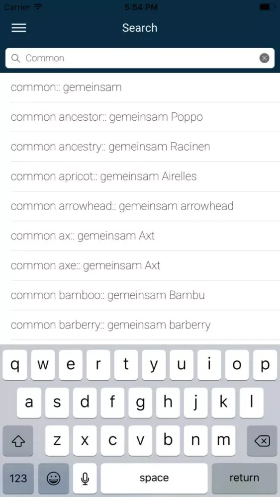 ภาพหน้าจอของ English : Urdu Dictionary