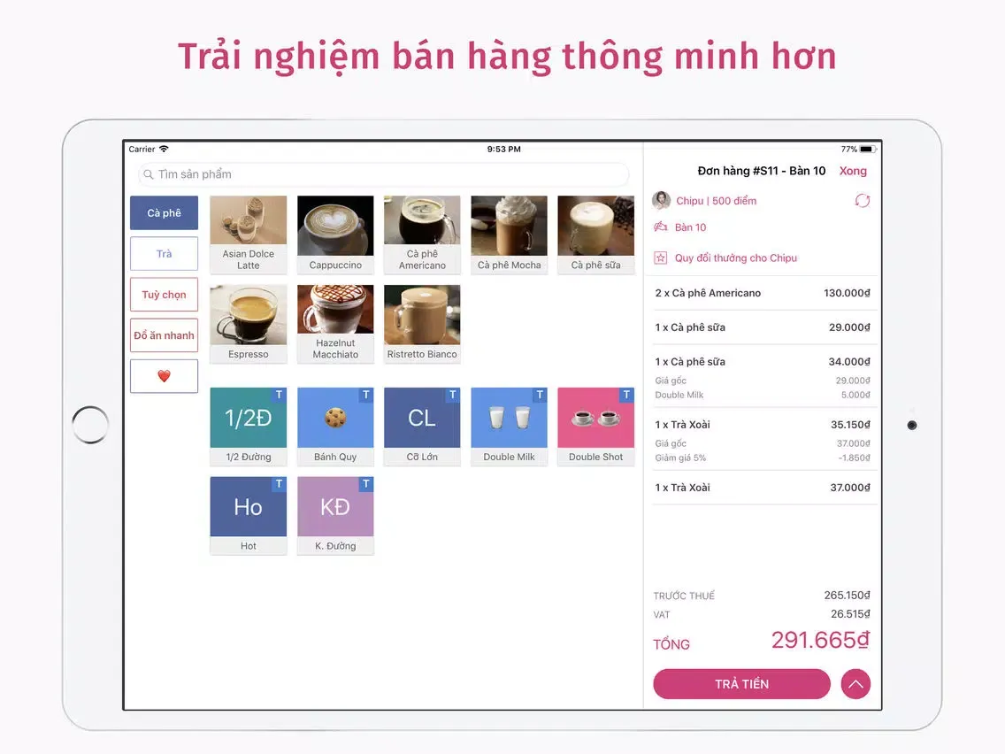 Zrzuty ekranu MPOS Sale iPad 