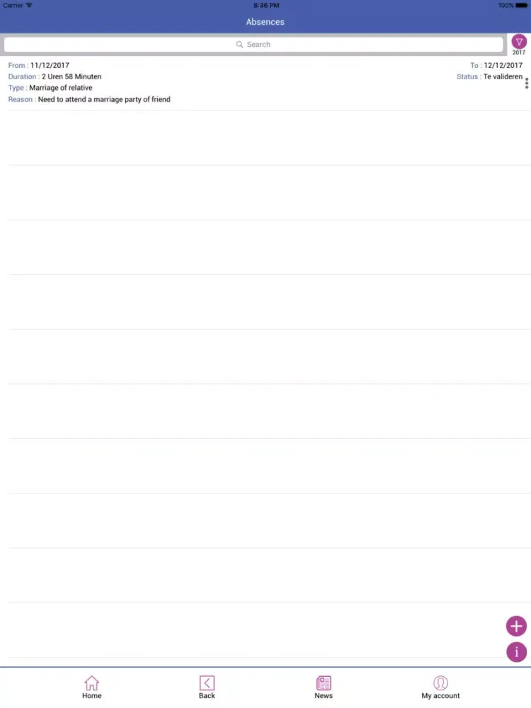 BEA mobile Human Resources iPad  স্ক্রিনশট