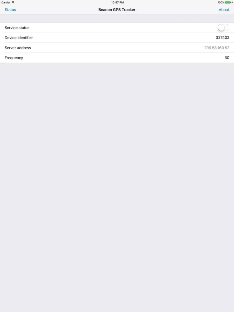 Beacon GPS Tracker iPad 应用截图