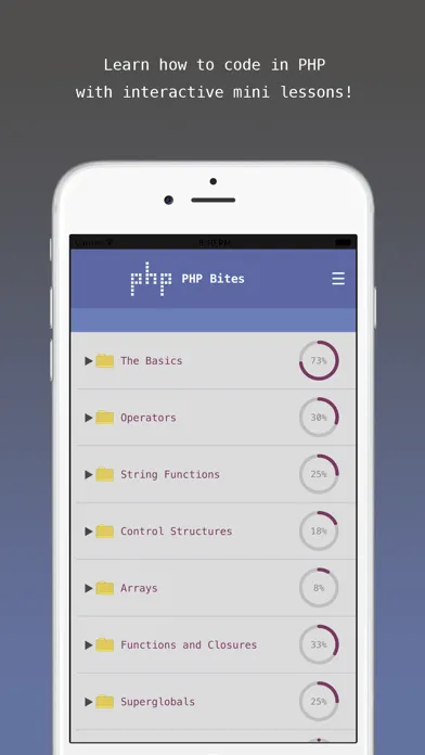 PHP Bites - Learn How to Code in PHP with Interactive Mini Lessons Screenshots