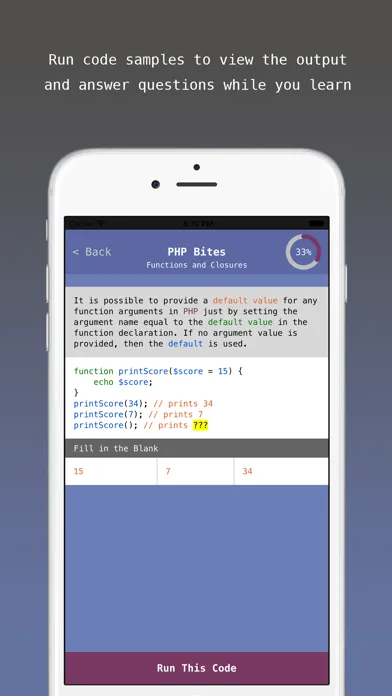 PHP Bites - Learn How to Code in PHP with Interactive Mini Lessons Screenshots