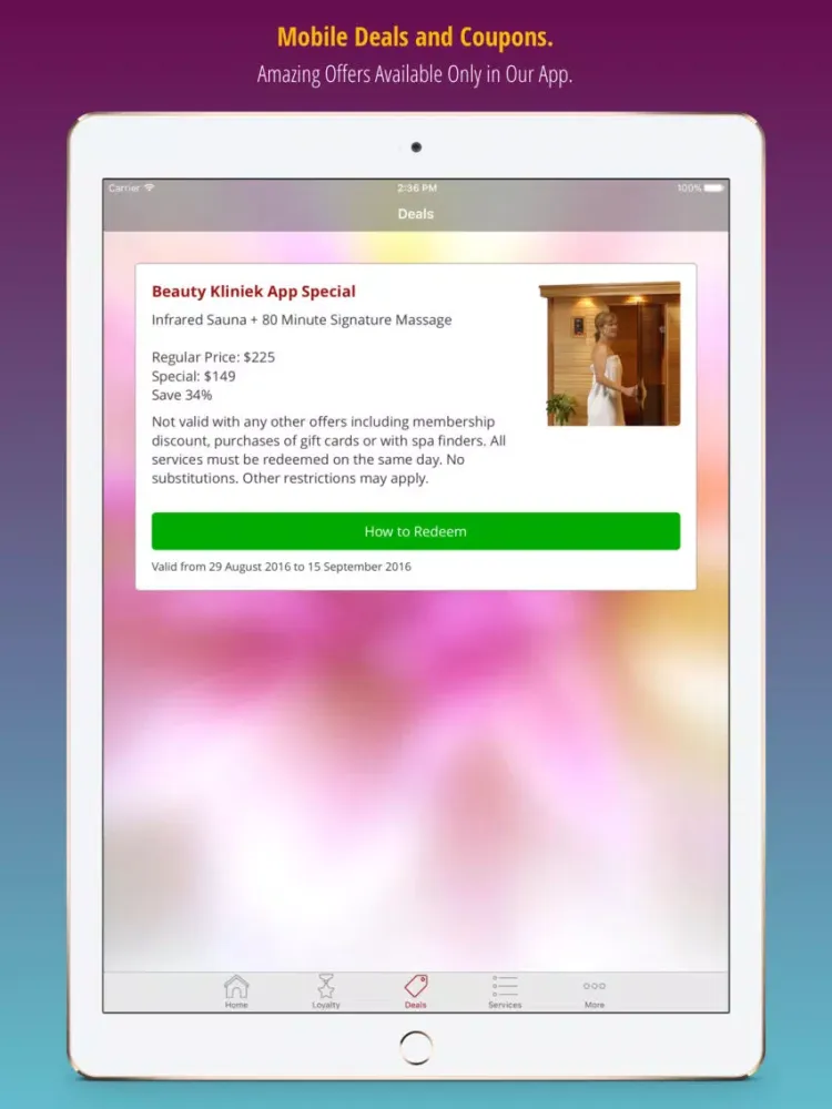 Capturas de pantalla de Beauty Kliniek iPad 