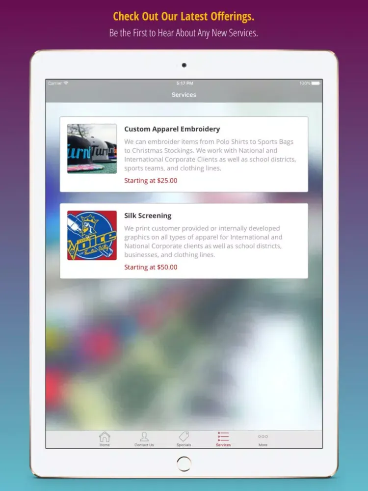Скриншоты Cali Stitches Apparel iPad 