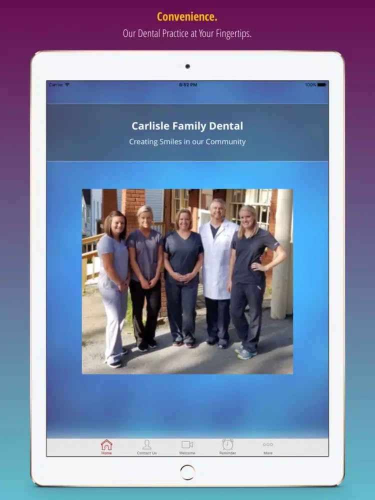 Carlisle Family Dental iPad  سکرین شاٹس