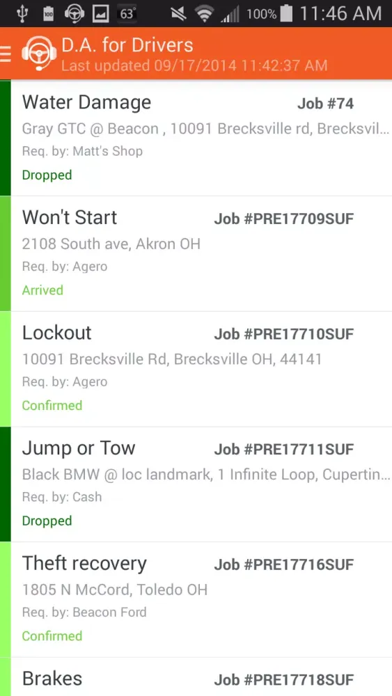 Dispatch Anywhere for Drivers Screenshots