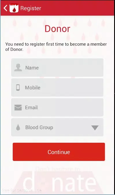 Zrzuty ekranu Donor
