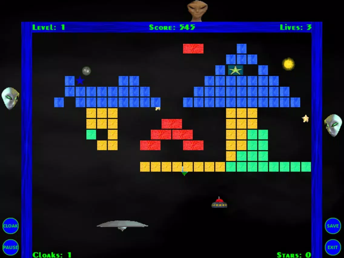 Capturas de tela do Alien Invasion Breakout iPad 