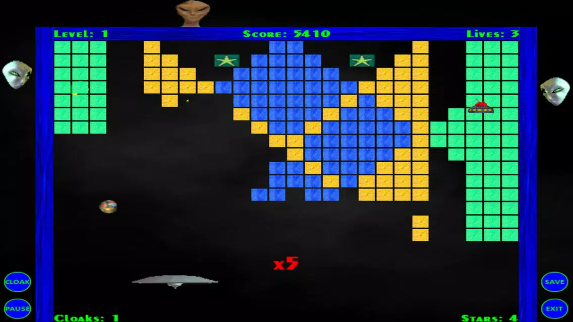 Capturas de tela do Alien Invasion Breakout