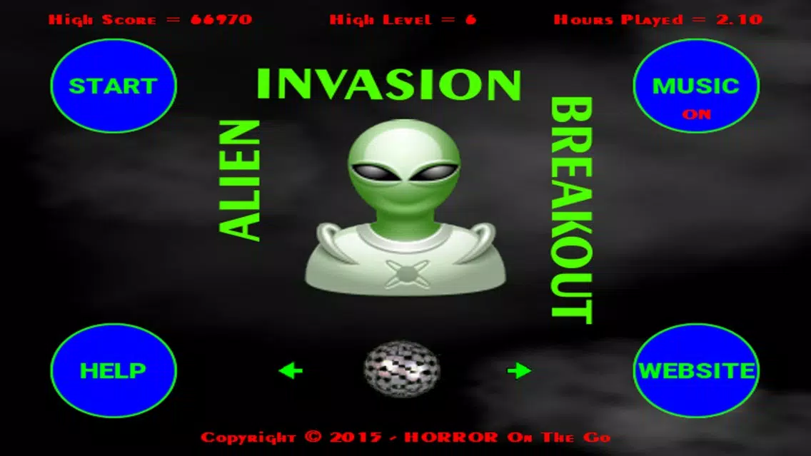 Capturas de tela do Alien Invasion Breakout