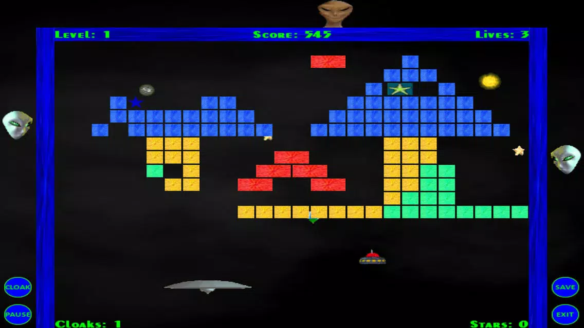 Capturas de tela do Alien Invasion Breakout