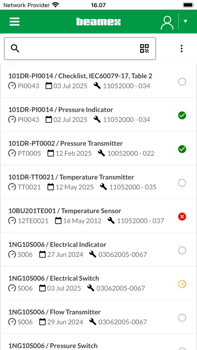 Screenshot di Beamex bMobile