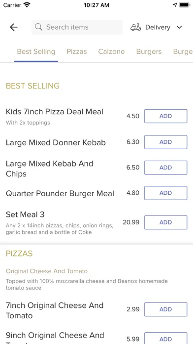 ภาพหน้าจอของ Beanos Pizza