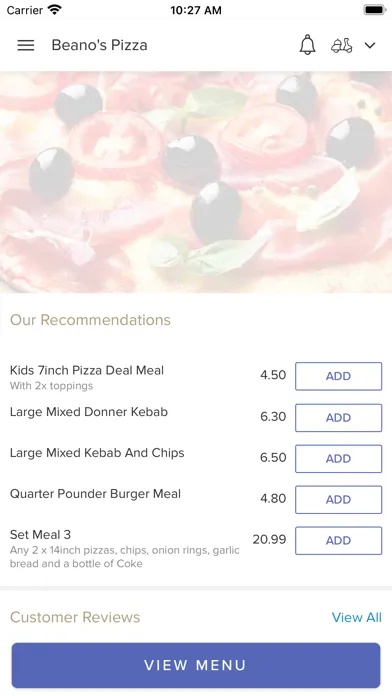 ภาพหน้าจอของ Beanos Pizza