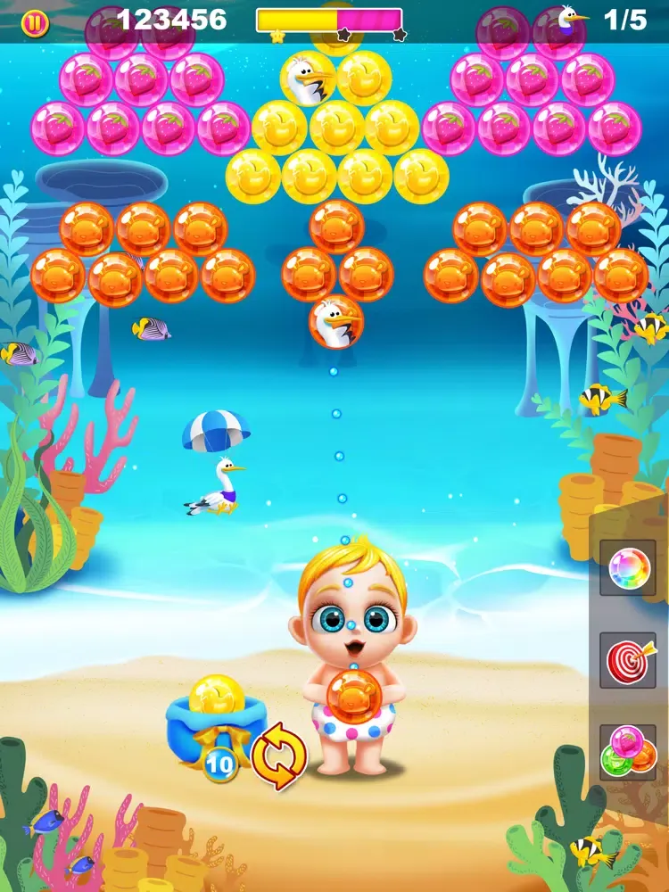 ภาพหน้าจอของ Baby's Bubble Shooter iPad 