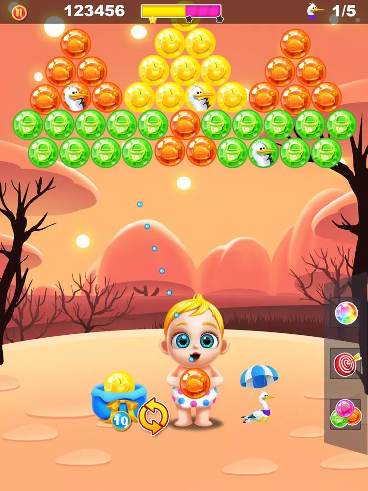 ภาพหน้าจอของ Baby's Bubble Shooter iPad 
