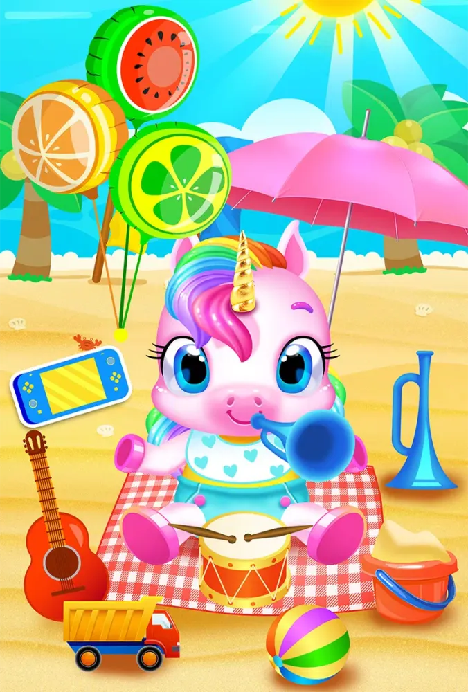 Tangkapan layar My Baby Unicorn - Pet Care Sim
