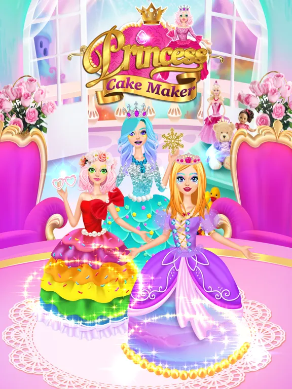 صور Rainbow Princess Cake Maker iPad 