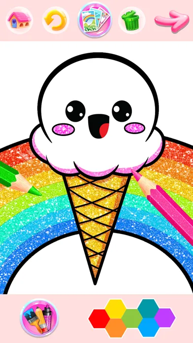 Rainbow Glitter Coloring Book 스크린샷