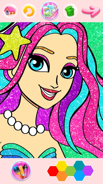 Rainbow Glitter Coloring Book 스크린샷
