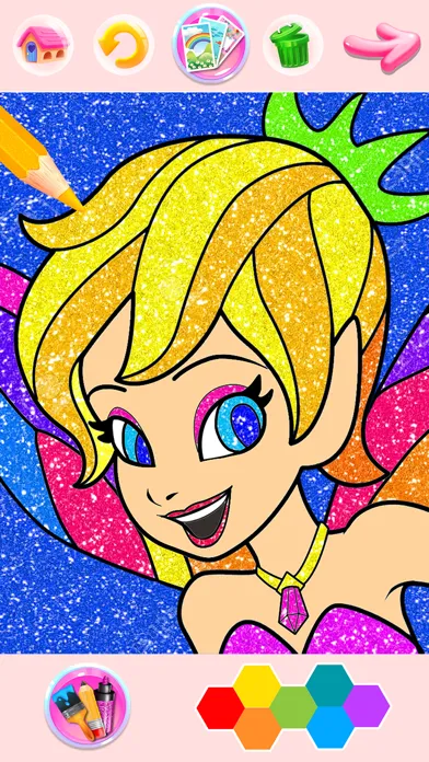 Rainbow Glitter Coloring Book 스크린샷