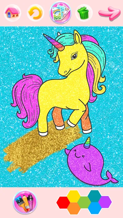 Rainbow Glitter Coloring Book 스크린샷