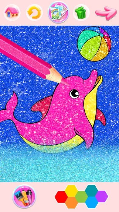 Rainbow Glitter Coloring Book 스크린샷