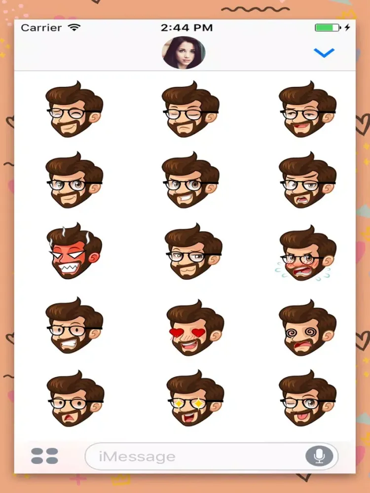 Capturas de tela do Beard Man : Animated Stickers iPad 